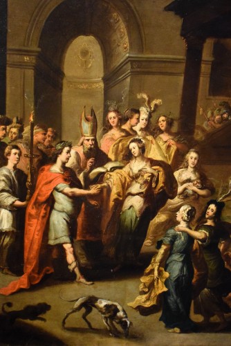 17th century - The Marriage of David and Abigail - Pauwels Casteels (1625-1677)
